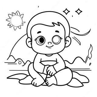 摩西宝宝涂色页 涂色页