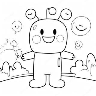 沃比带着大笑容的涂色页 涂色页