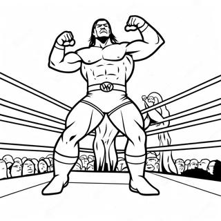 史诗 Wwe 摔跤手对决涂色页 涂色页