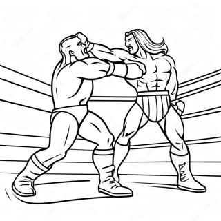 史诗 Wwe 摔跤手对决涂色页 涂色页
