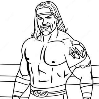 史诗 Wwe 摔跤手对决涂色页 涂色页