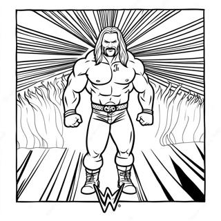 动态 Wwe 超级明星入场涂色页 涂色页