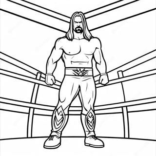 动态 Wwe 超级明星入场涂色页 涂色页