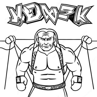 动态 Wwe 超级明星入场涂色页 涂色页