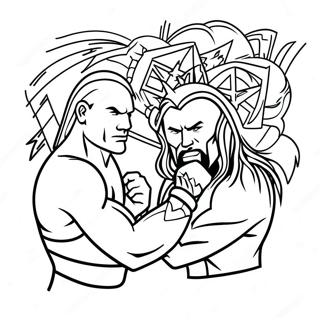 激烈 Wwe 冠军战斗涂色页 涂色页