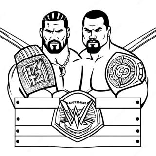 激烈 Wwe 冠军战斗涂色页 涂色页