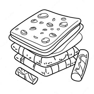 Mei Wei De Kao Mian Hua Tang Dian Xin Tu Se Ye 112625-48724