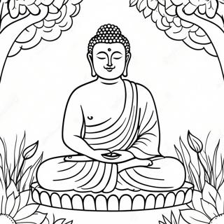 Zhu Jing Hua Yuan Zhong De Fo Tuo Tu Se Ye 113220-49315