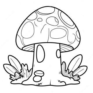 马里奥蘑菇 着色页