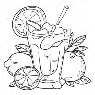 饮料 着色页
