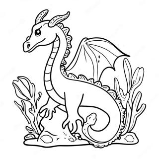 Wu Cai Ban Lan De Hai Long Zai Shan Hu Jiao Tu Se Ye 121506-56186