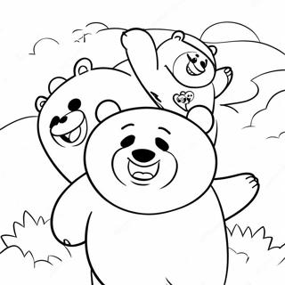 熊熊乐园涂色页 涂色页