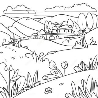 Mei Li De Xi Ban Ya Feng Jing Tu Se Ye 126085-59900