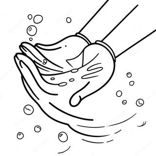 洗手涂色页 涂色页