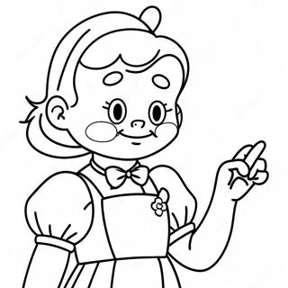 金色女孩 着色页