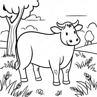 Kuai Le De Nai Niu Zai Tian Ye Li Tu Se Ye 13517 2953