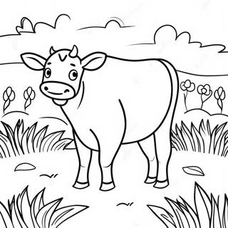 Kuai Le De Nai Niu Zai Tian Ye Li Tu Se Ye 13517 2955