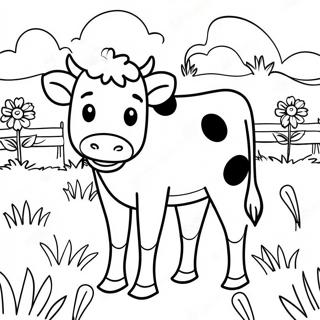 Kuai Le De Nai Niu Zai Tian Ye Li Tu Se Ye 13517 2956