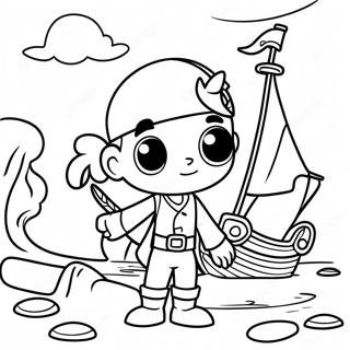 杰克与梦幻岛海盗 涂色页