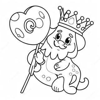 国王糖果涂色页 涂色页