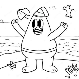 Hai Tan Shang De Pa Te Li Ke Xing Tu Se Ye 32464 7090