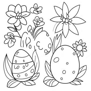 Chun Tian De Hua Duo He Fu Huo Jie Cai Dan Tu Se Ye 382-2414