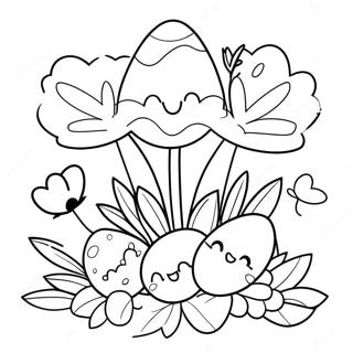 Chun Tian De Hua Duo He Fu Huo Jie Cai Dan Tu Se Ye 382-2415