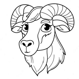 山羊 着色页