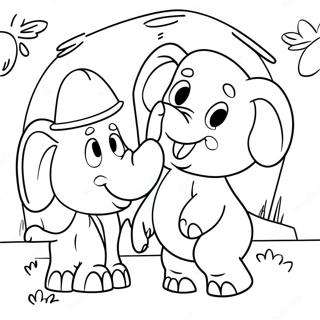 Mou Xian De Da Xiang He Xiao Zhu Tu Se Ye 44448-9722