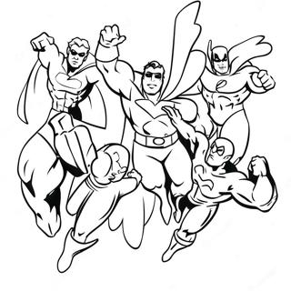 Se Cai Bin Fen De Chao Ji Ying Xiong Tuan Dui Xing Dong Tu Se Ye 5368-563