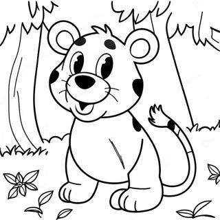 Zai Sen Lin Zhong Wan Shua De Tiao Tiao Hu Tu Se Ye 55721 12201