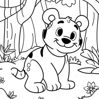 Zai Sen Lin Zhong Wan Shua De Tiao Tiao Hu Tu Se Ye 55721 12204