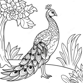 Xiong Wei De Kong Que Zai Hua Yuan Zhong Tu Se Ye 61599-13540
