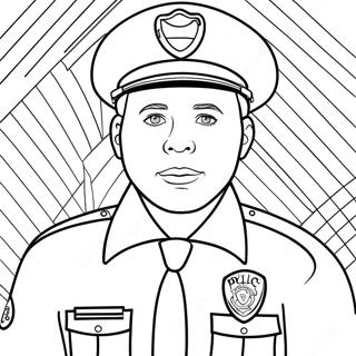 乐于助人的警察涂色页 涂色页