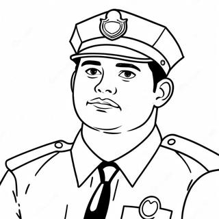 乐于助人的警察涂色页 涂色页