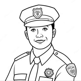 乐于助人的警察涂色页 涂色页