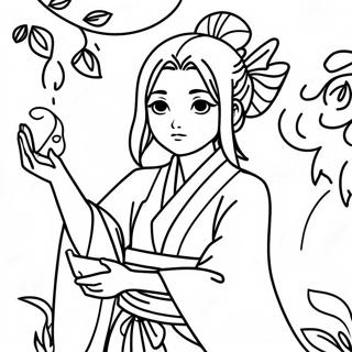 伏黑惠召唤式神涂色页 涂色页