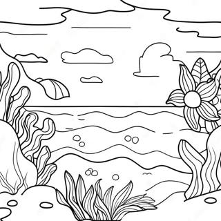 Ming Liang De Lan Se Hai Yang Chang Jing Tu Se Ye 74880-18092