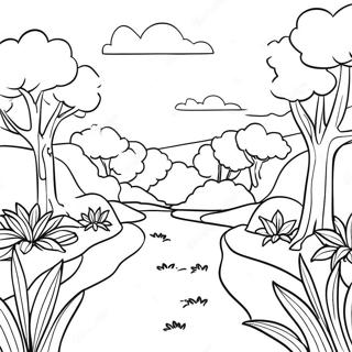 Ban Ban De Hua Yuan 6duo Cai Feng Jing Tu Se Ye 91357-31238