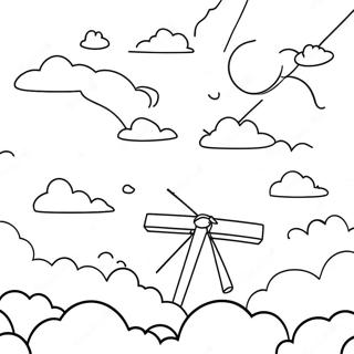 天空涂色页 涂色页